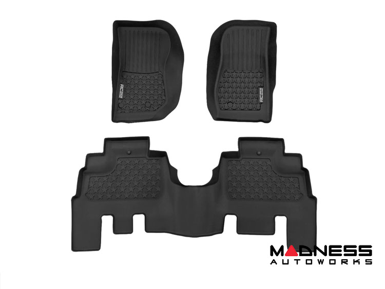 Jeep Wrangler JK Floor Liners - FlexFit - Front + Rear - Unlimited / 4-Door